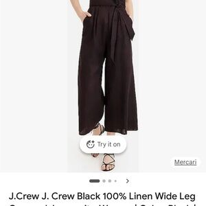 J. Crew Elegant Black Wide Leg jumpsuit
